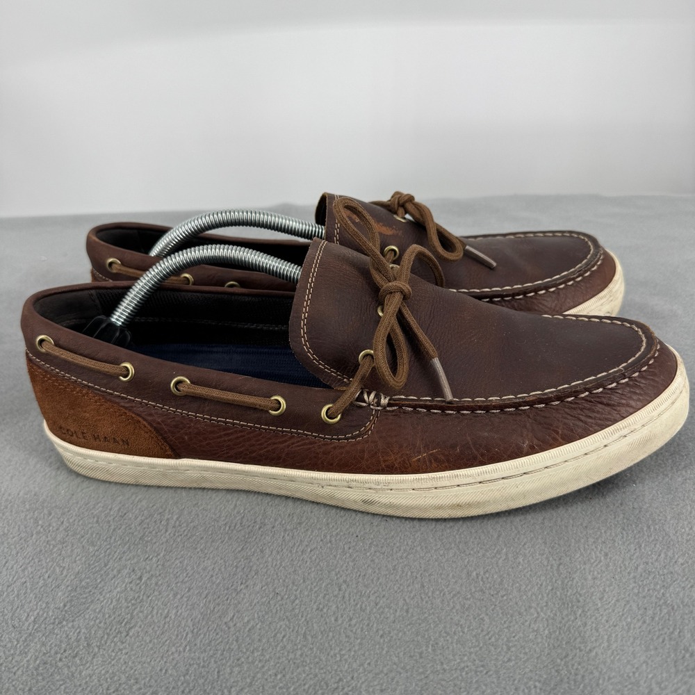 Cole Haan Mens 11.5 M Brown Leather Suede Boat Shoes C31046